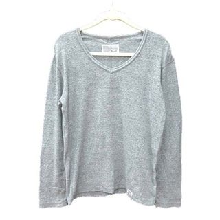 アズールバイマウジー(AZUL by moussy)のアズールバイマウジー Tシャツ カットソー 長袖 Vネック XS グレー ■MO(Tシャツ/カットソー(七分/長袖))