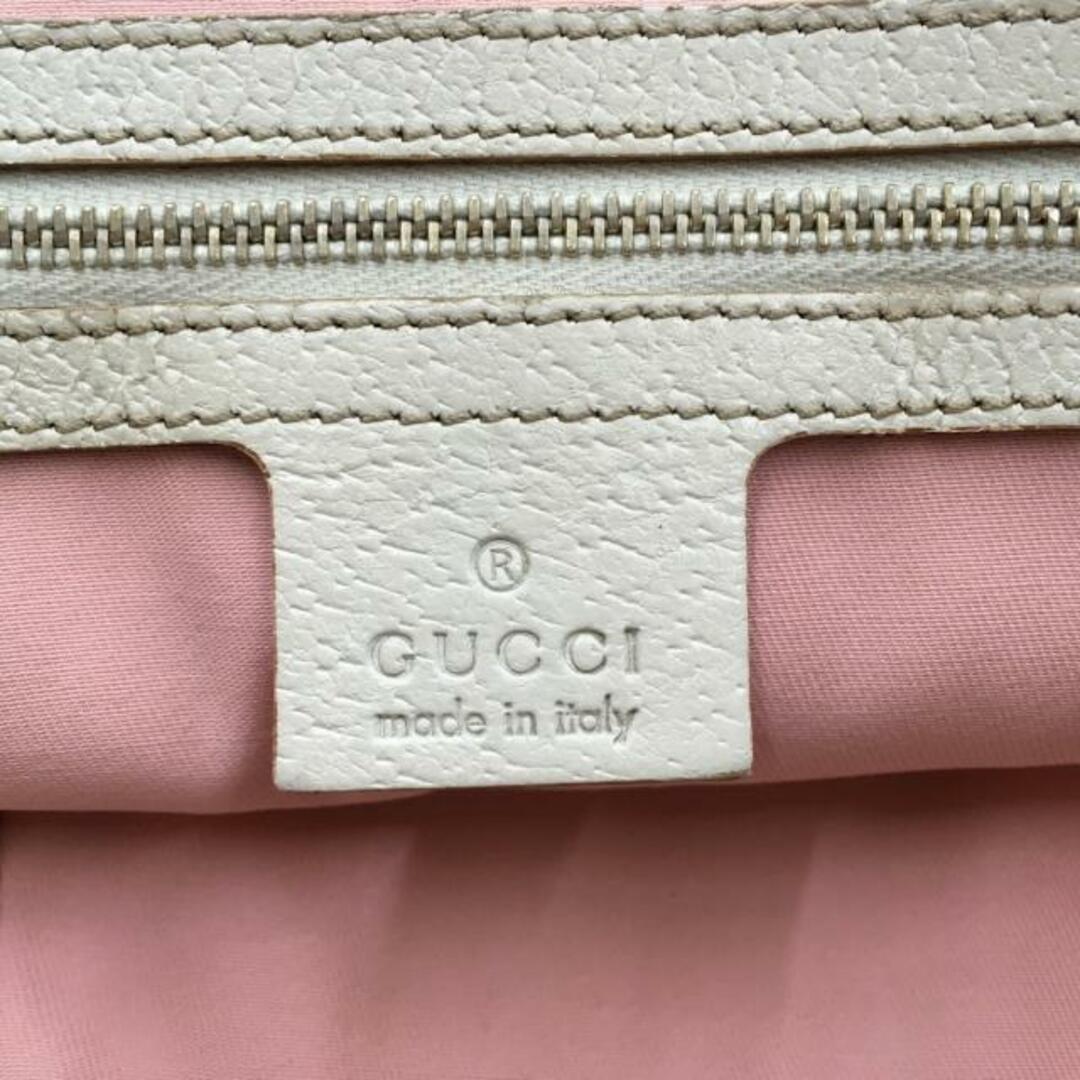 Gucci(グッチ)のGUCCI(グッチ) トートバッグ GG柄 137396 ピンク×白×カーキ ジャガード×レザー レディースのバッグ(トートバッグ)の商品写真