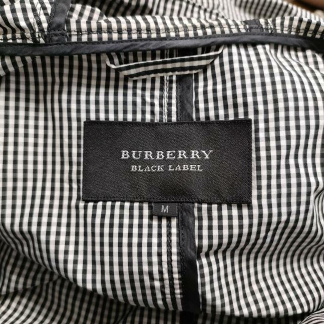 BURBERRY BLACK LABEL(バーバリーブラックレーベル)のBurberry Black Label(バーバリーブラックレーベル) ブルゾン サイズM メンズ - 白×黒 長袖/チェック柄/春/秋 メンズのジャケット/アウター(ブルゾン)の商品写真