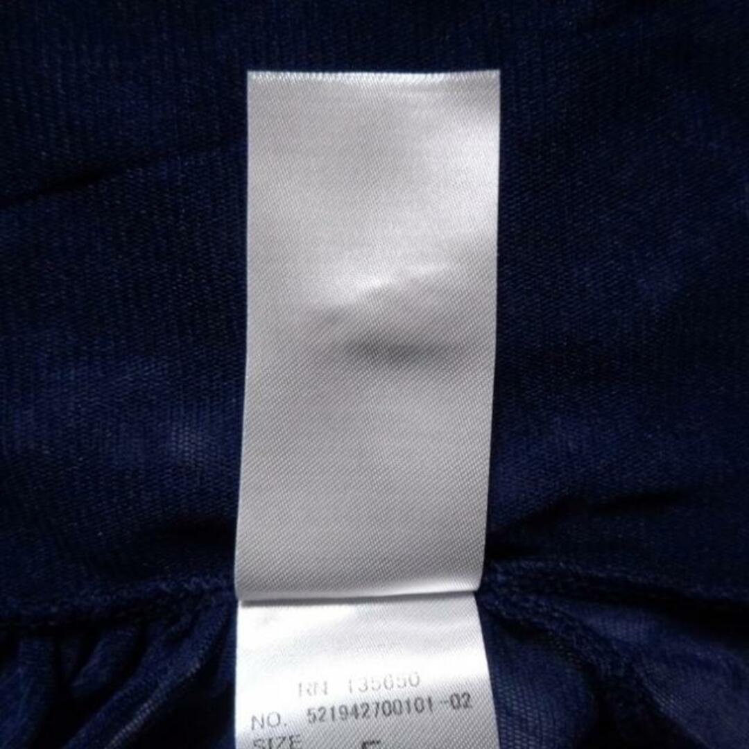 UN3D.(アンスリード) 半袖カットソー サイズF レディース - ネイビー クルーネック/シースルー レディースのトップス(カットソー(半袖/袖なし))の商品写真
