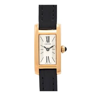 カルティエ(Cartier)のカルティエ タンク アロンジェ ラニエール Overhauled by Cartier  W1537338 クオーツ ピンクゴールド レディース CARTIER 【中古】 【時計】(腕時計)