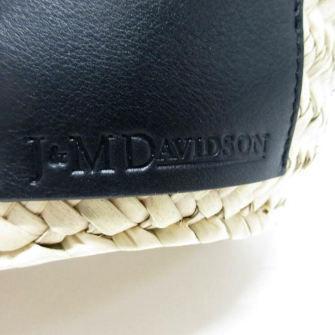 J&M DAVIDSON(ジェイアンドエムデヴィッドソン)のJ&MDavidson(ジェイ&エムデヴィッドソン) トートバッグ美品  - アイボリー×黒 かごバッグ ストロー×レザー レディースのバッグ(トートバッグ)の商品写真