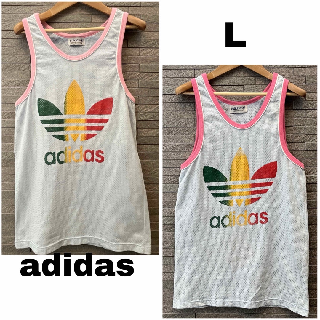 adidas(アディダス)のアディダス タンクトップ ノースリーブTシャツ ユニフォーム トレフォイル　ロゴ スポーツ/アウトドアのトレーニング/エクササイズ(トレーニング用品)の商品写真