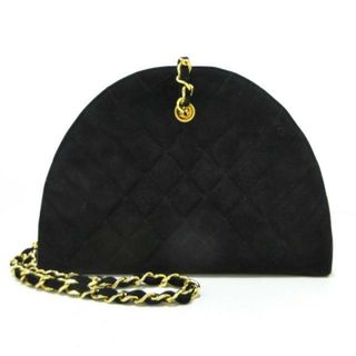 シャネル(CHANEL)のCHANEL(シャネル) ショルダーバッグ レディース マトラッセ 黒 ゴールド金具/チェーンショルダー/ミニバッグ スエード(ショルダーバッグ)