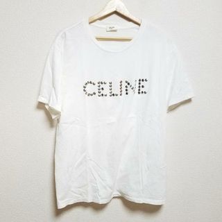 セリーヌ(celine)のCELINE(セリーヌ) 半袖Tシャツ サイズM メンズ - 2X50C671Q 白×シルバー スタッズ/2022SS 綿(Tシャツ/カットソー(半袖/袖なし))