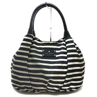 ケイトスペードニューヨーク(kate spade new york)のKate spade(ケイトスペード) ハンドバッグ ナイロンストライプスモールカレン PXRU3231 アイボリー×黒 ボーダー ナイロン×エナメル（レザー）(ハンドバッグ)