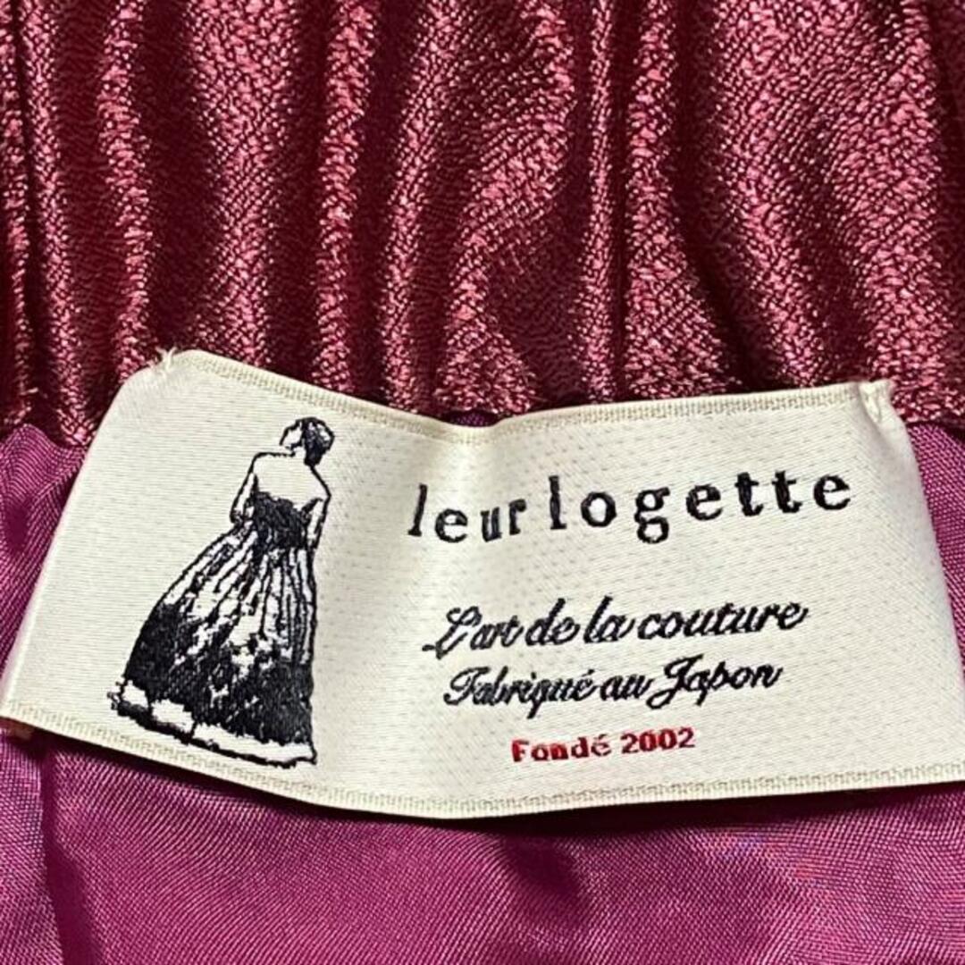 leur logette(ルールロジェット)のLeur Logette(ルルロジェッタ) スカート サイズ1 S レディース美品  - ボルドー×ピンク ひざ丈/フラワー(花)/レース/ウエストゴム レディースのスカート(その他)の商品写真