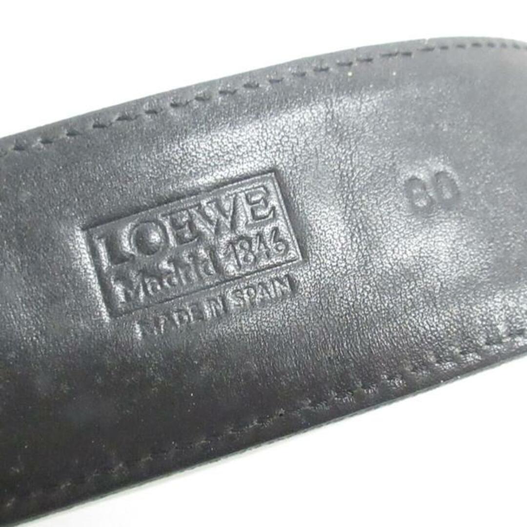 LOEWE(ロエベ)のLOEWE(ロエベ) ベルト 80 - 黒 レザー レディースのファッション小物(ベルト)の商品写真