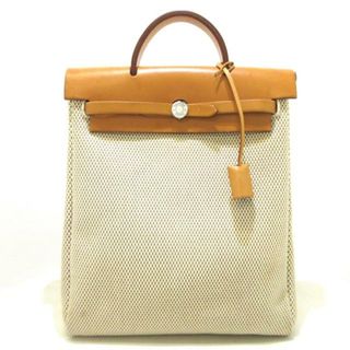 エルメス(Hermes)のHERMES(エルメス) リュックサック エールバッグアド アイボリー×ナチュラルサブレ シルバー金具 トワルGM×ボックスカーフ(リュック/バックパック)