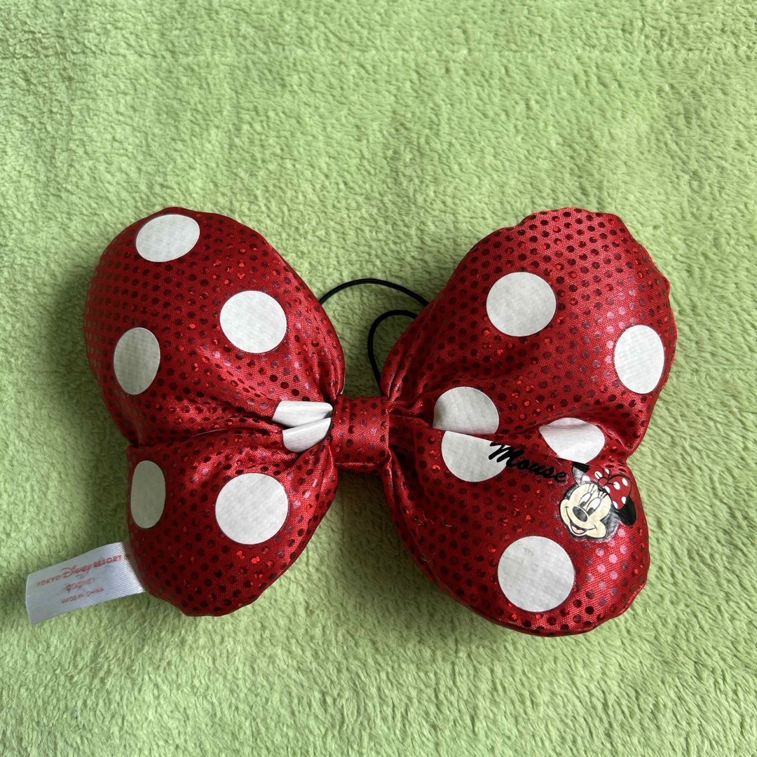 Disney(ディズニー)のミニーマウス　リボン　ヘアゴム エンタメ/ホビーのおもちゃ/ぬいぐるみ(キャラクターグッズ)の商品写真