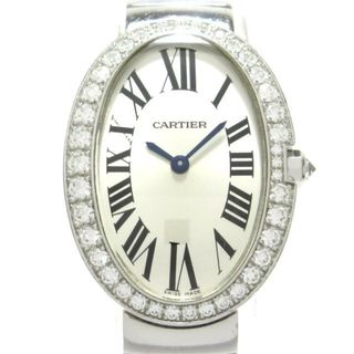 カルティエ(Cartier)のCartier(カルティエ) 腕時計 ベニュワールSM WB520006 レディース 金無垢/K18WG/ダイヤベゼル シルバー(腕時計)