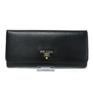 プラダ(PRADA)のPRADA(プラダ) 長財布 - 1M1132 黒 レザー(財布)