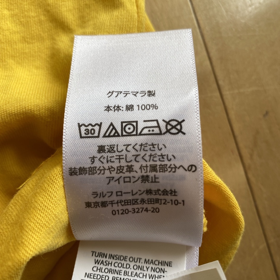 POLO RALPH LAUREN(ポロラルフローレン)のポロ　ラルフローレン　イエローTシャツ　X S メンズのトップス(Tシャツ/カットソー(半袖/袖なし))の商品写真