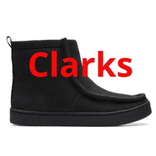 クラークス(Clarks)の新品★Clarks クラークス ヌバックレザー ブーツ ブラック 22.5cm(ブーツ)