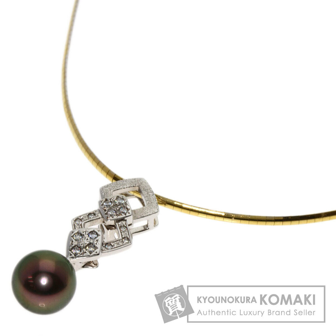 TASAKI(タサキ)のTASAKI ブラックパール 真珠 ダイヤモンド ネックレス K18WG K18YG レディース レディースのアクセサリー(ネックレス)の商品写真