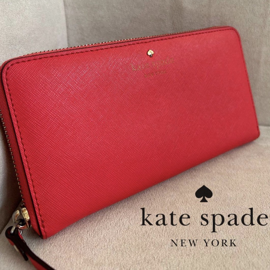 kate spade new york(ケイトスペードニューヨーク)のkate spade 長財布 個性的 ピンク ビビットピンク レディースのファッション小物(財布)の商品写真