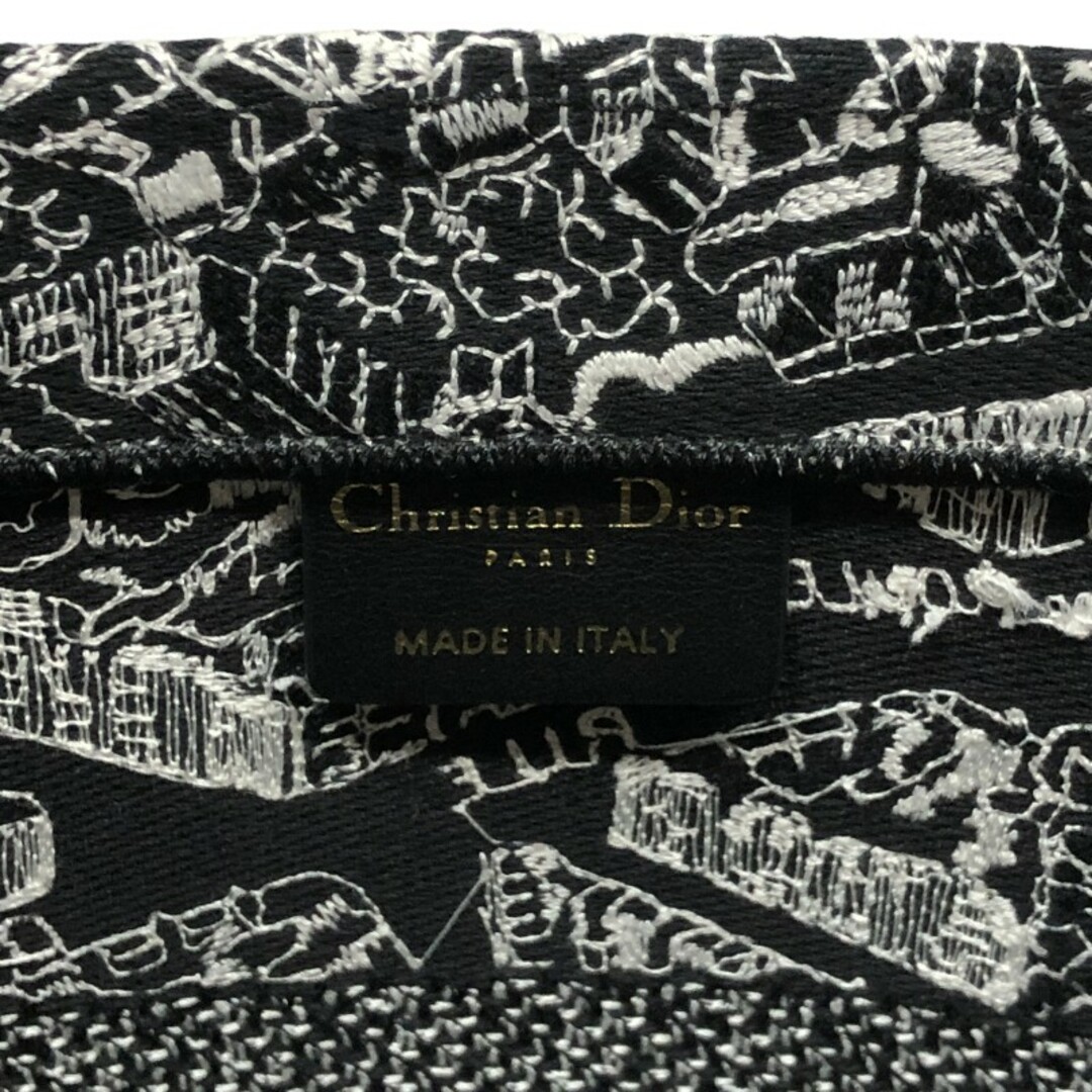 Christian Dior(クリスチャンディオール)の　クリスチャン・ディオール Christian Dior ブックトート ミディアム M1296ZOMP ブラック コットン レディース レディースのバッグ(トートバッグ)の商品写真