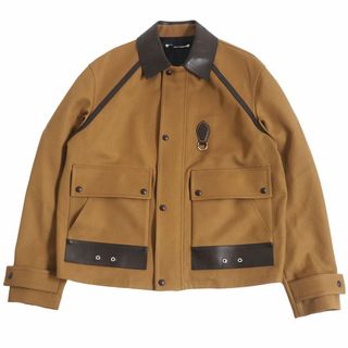 ベルルッティ(Berluti)の未使用品□BERLUTI/ベルルッティ 裏地カリグラフィ パティーナレザー使い WZIP ブルゾンジャケット/カバーオール キャメル 52 伊製 正規品(その他)