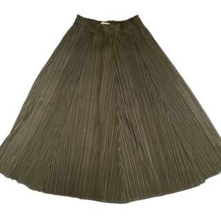 イッセイミヤケ(ISSEY MIYAKE)の♪♪ISSEY MIYAKE イッセイミヤケ PLEATS PLEASE 変形 スカート SIZE 3 PP11-JG408 カーキ(その他)