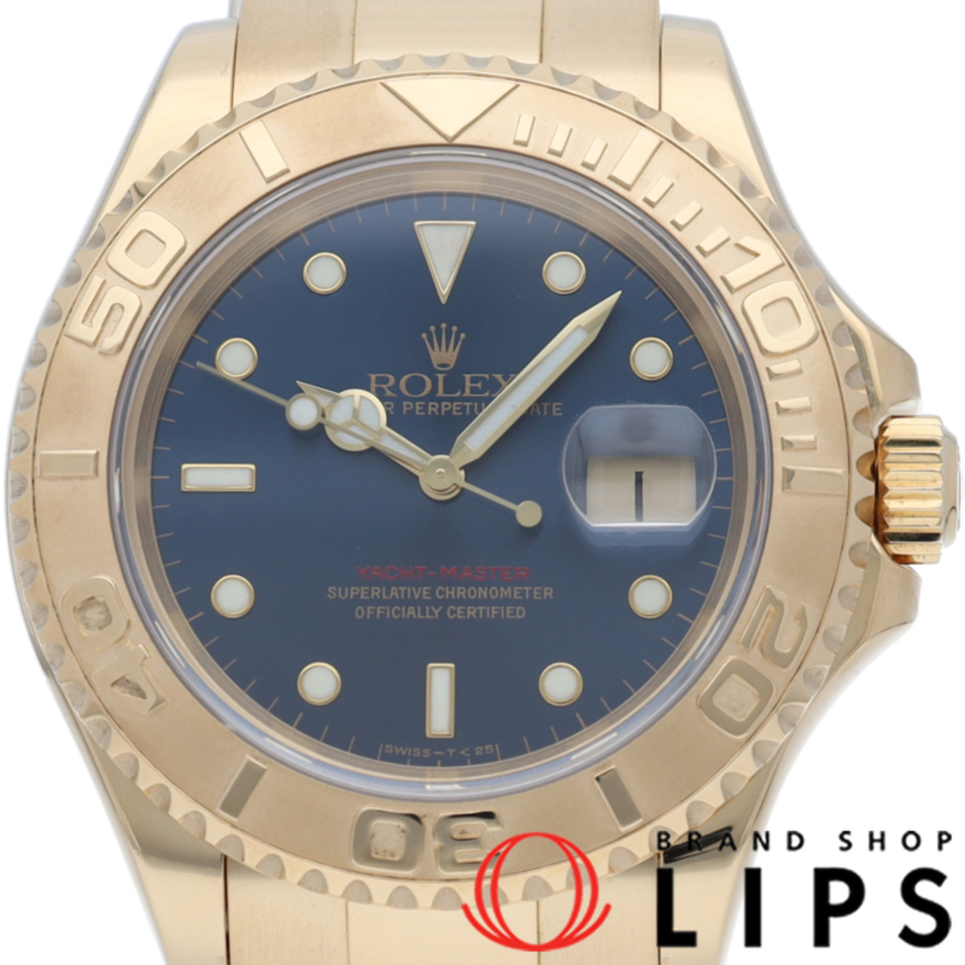 ROLEX(ロレックス)のロレックス ヨットマスター メンズ時計 ブルー Yacht-Master Mens 16628(U) 箱 保証書 K18YG メンズ時計 ブルー 仕上げ済 1997年 美品 【中古】 メンズの時計(その他)の商品写真