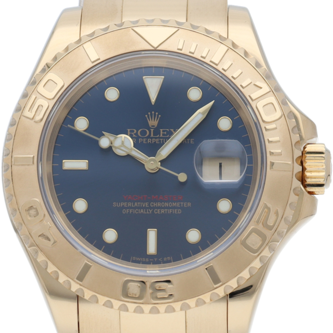 ROLEX(ロレックス)のロレックス ヨットマスター メンズ時計 ブルー Yacht-Master Mens 16628(U) 箱 保証書 K18YG メンズ時計 ブルー 仕上げ済 1997年 美品 【中古】 メンズの時計(その他)の商品写真