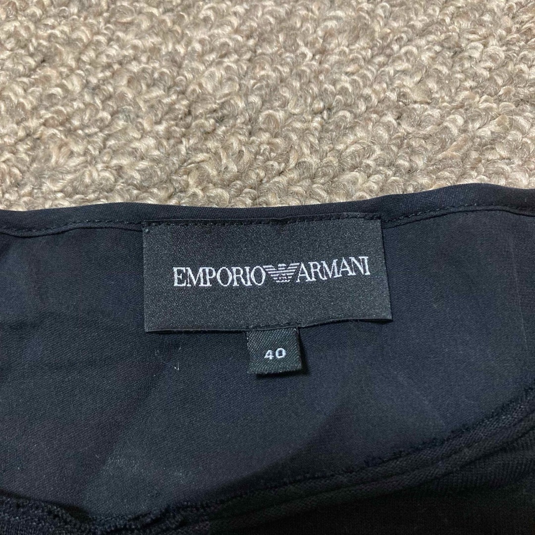 Emporio Armani(エンポリオアルマーニ)のエンポリオアルマーニ EMPORIO ARMANI シャツ カットソー 長袖 黒 メンズのトップス(Tシャツ/カットソー(半袖/袖なし))の商品写真