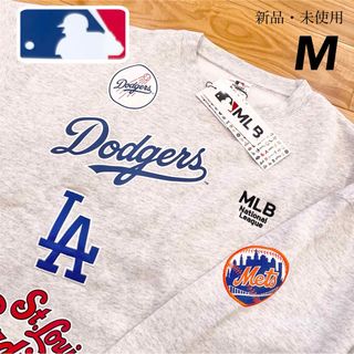 メジャーリーグベースボール(MLB)の完売品！【M】MLB公式 チームロゴ　裏起毛トレーナー●大谷翔平　ドジャース(スウェット)