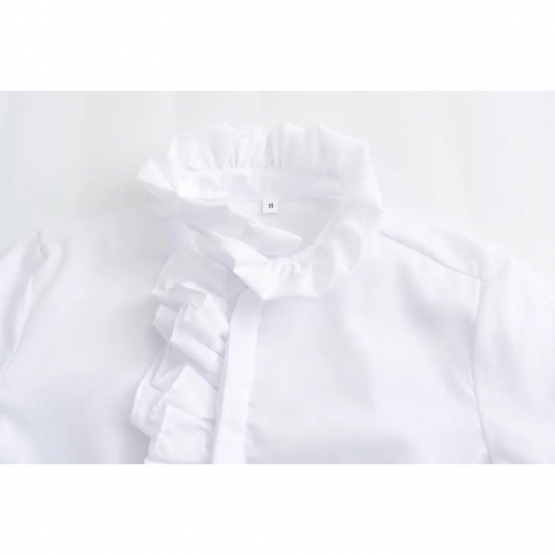 ブラウス　フリル　白　ホワイト　snidel bibiy zara epine レディースのトップス(シャツ/ブラウス(長袖/七分))の商品写真