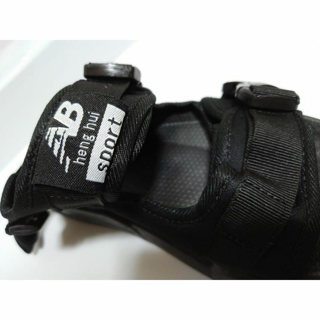 新品 24.0 厚底スポーツサンダル ブラック×ブラック　インスタグラマー愛用 レディースの靴/シューズ(サンダル)の商品写真