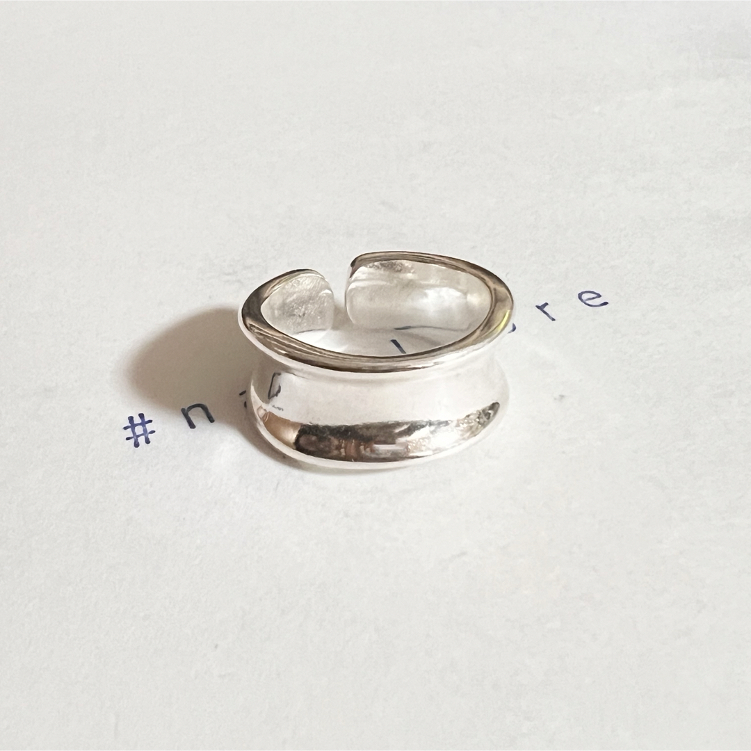 シルバーリング 925 逆甲丸 ワイド ミニマリスト 韓国 指輪 縦幅9mm③ メンズのアクセサリー(リング(指輪))の商品写真