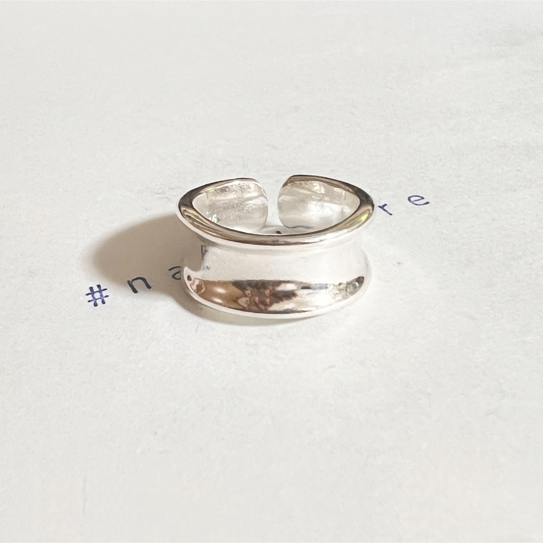 シルバーリング 925 逆甲丸 ワイド ミニマリスト 韓国 指輪 縦幅9mm③ メンズのアクセサリー(リング(指輪))の商品写真