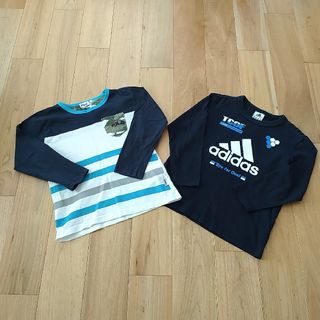 アディダス(adidas)の130　2枚セット　アディダス　黒　ロンT　フィラ　ロンT　長袖　カットソー(Tシャツ/カットソー)