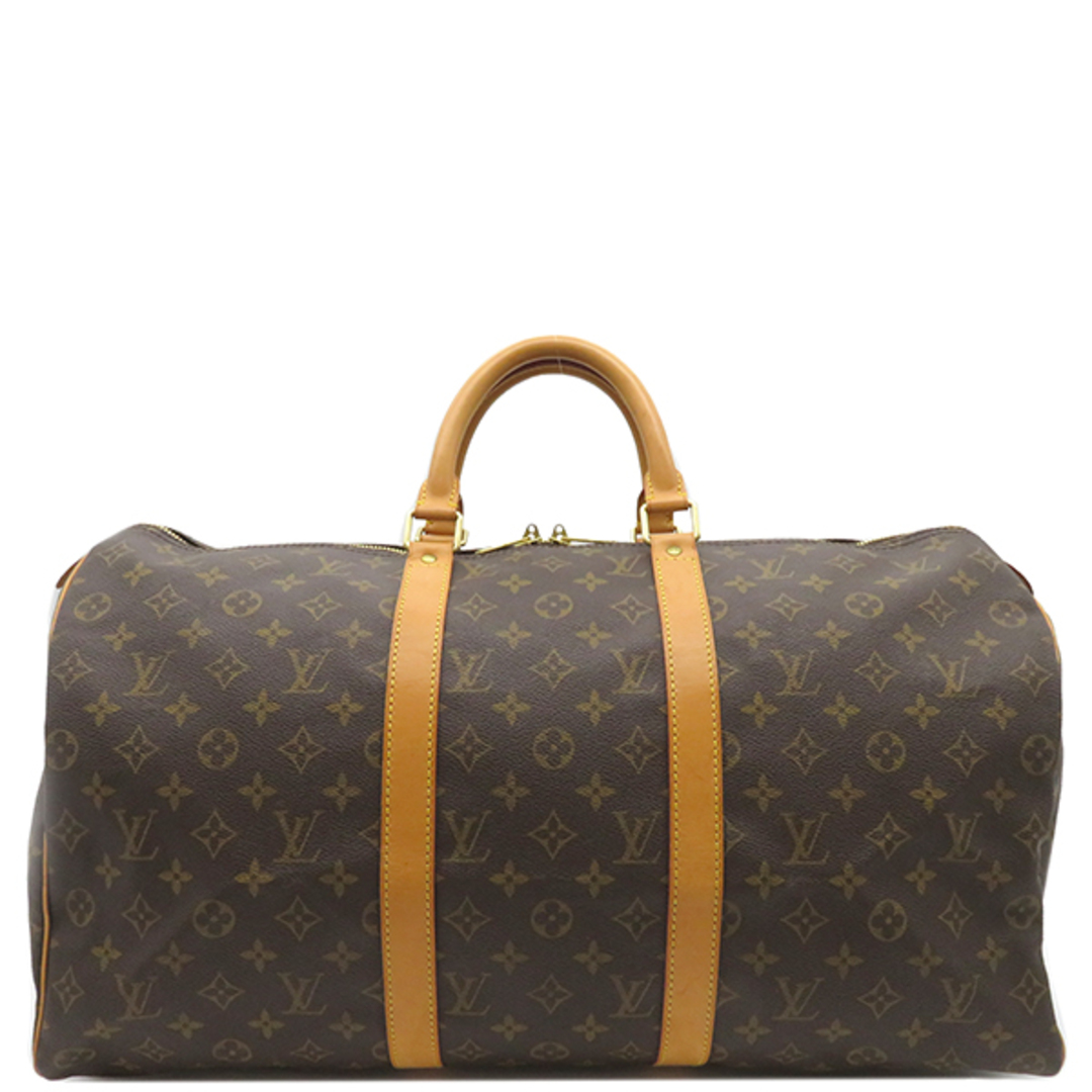 LOUIS VUITTON(ルイヴィトン)のルイヴィトン LOUIS VUITTON ボストンバッグ キーポル 50 モノグラムキャンバス モノグラム ゴールド金具 茶 パドロック/鍵/ネームタグ/ポワニエ欠品  M41426 FL1000【中古】 メンズのバッグ(ボストンバッグ)の商品写真