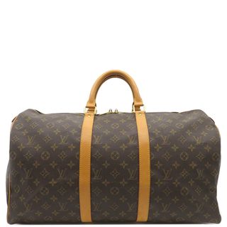 ルイヴィトン(LOUIS VUITTON)のルイヴィトン LOUIS VUITTON ボストンバッグ キーポル 50 モノグラムキャンバス モノグラム ゴールド金具 茶 パドロック/鍵/ネームタグ/ポワニエ欠品  M41426 FL1000【中古】(ボストンバッグ)