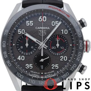 タグホイヤー(TAG Heuer)のタグ・ホイヤー カレラ キャリバー ホイヤー 02 クロノグラフ ポルシェ スペシャル エディション Carrera HEUER 02 Chronograph Porsche Special Edition CBN2A1F.FC6492 箱 保証書 SS/レザー メンズ時計 ブラック 仕上げ済 美品 【中古】(その他)