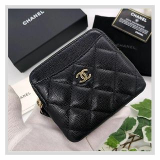 CHANEL - シャネル マトラッセ　フラグメント コインケース　カードケース キャビアスキン