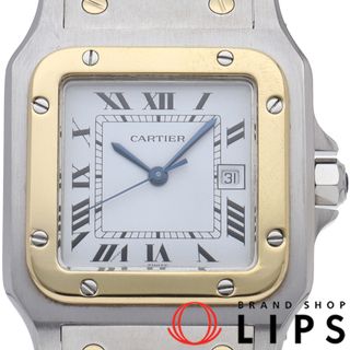 カルティエ(Cartier)のカルティエ サントス ガルベ ウォッチ LM オートマチック Santos Galbee LM Automatic 81036288 K18YG/SS メンズ時計 ホワイト 仕上げ済 美品 【中古】(その他)