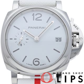 PANERAI - パネライ ルミノール ドゥエ ルナ ロッサ Luminor Due Luna Rossa PAM01306 箱 保証書 SS/革 メンズ時計 シルバー 仕上げ済 美品 【中古】