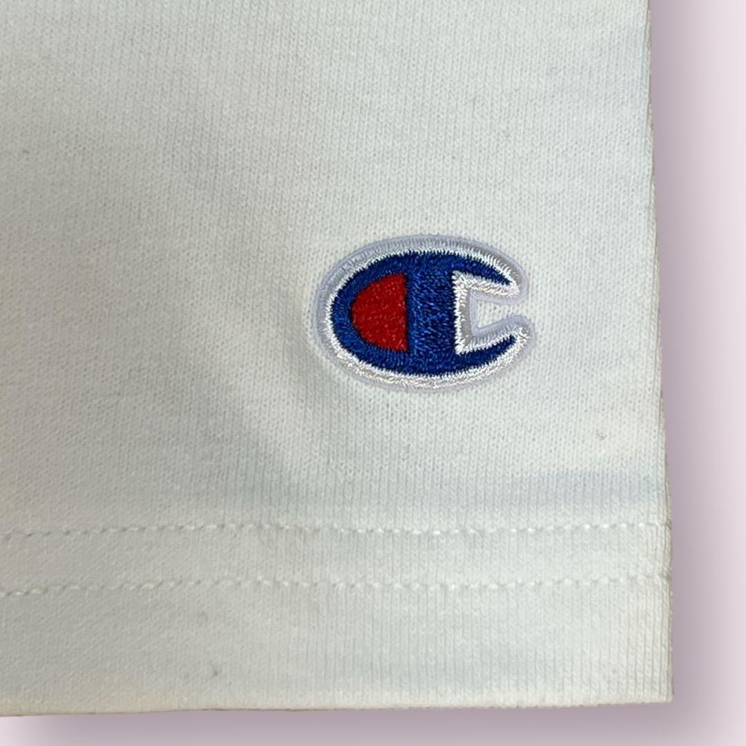 Champion(チャンピオン)のチャンピオン クロップドTシャツ 白 短い丈 へそ出し S 綿100％ レディースのトップス(Tシャツ(半袖/袖なし))の商品写真