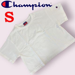 チャンピオン(Champion)のチャンピオン クロップドTシャツ 白 短い丈 へそ出し S 綿100％(Tシャツ(半袖/袖なし))