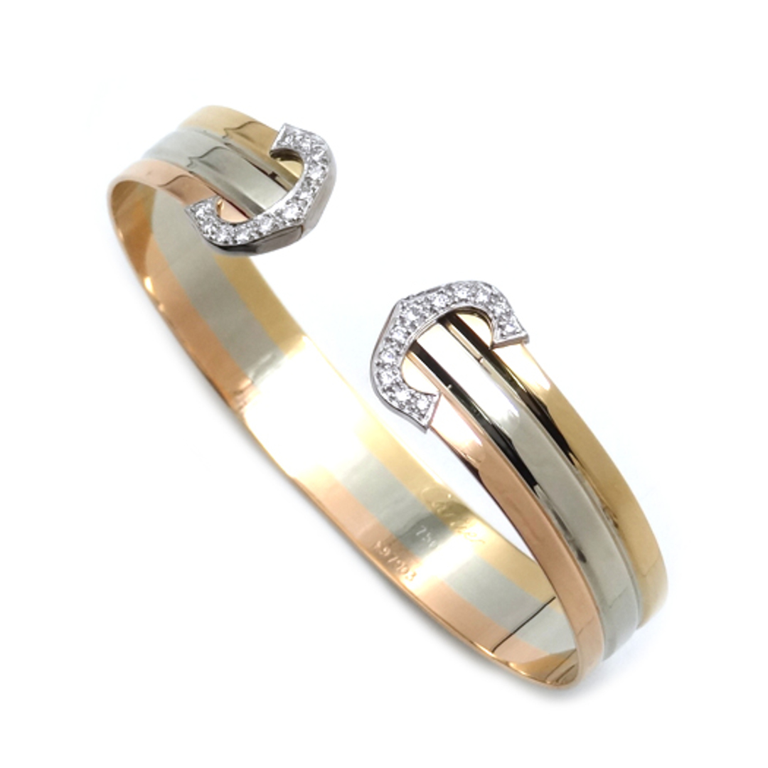 Cartier - カルティエ 2C ダイヤバングル K18 3カラーゴールド Cartier - カルティエ 2C ダイヤバングル K18 3カラーゴールド