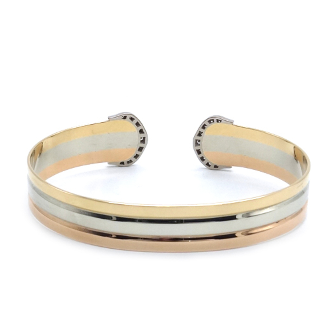 Cartier - カルティエ 2C ダイヤバングル K18 3カラーゴールド Cartier - カルティエ 2C ダイヤバングル K18 3カラーゴールド
