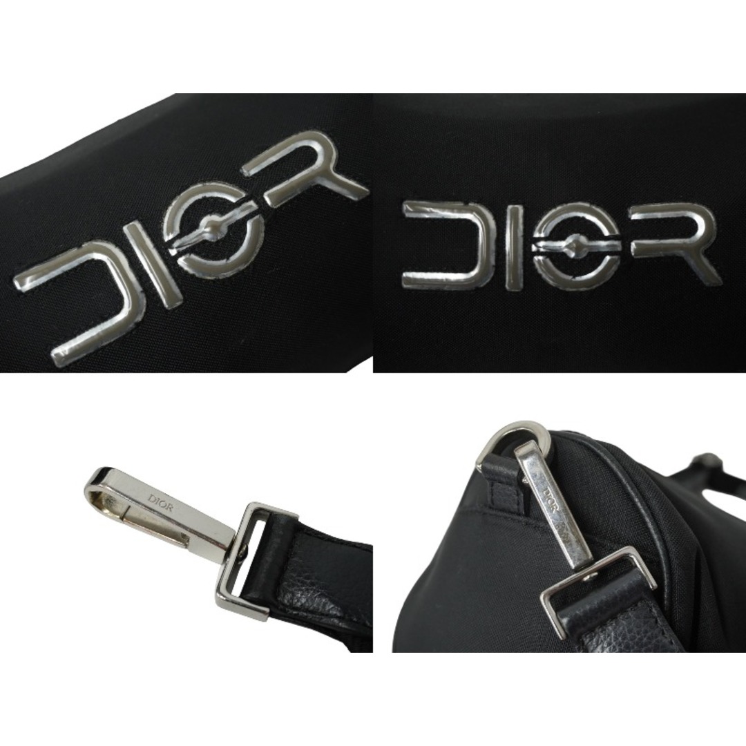 DIOR HOMME(ディオールオム)のDIOR HOMME ディオール オム ショルダーバッグ SORAYAMA 空山基 ローラー ブラック レザー ナイロン 良品 中古 61957 レディースのバッグ(ハンドバッグ)の商品写真