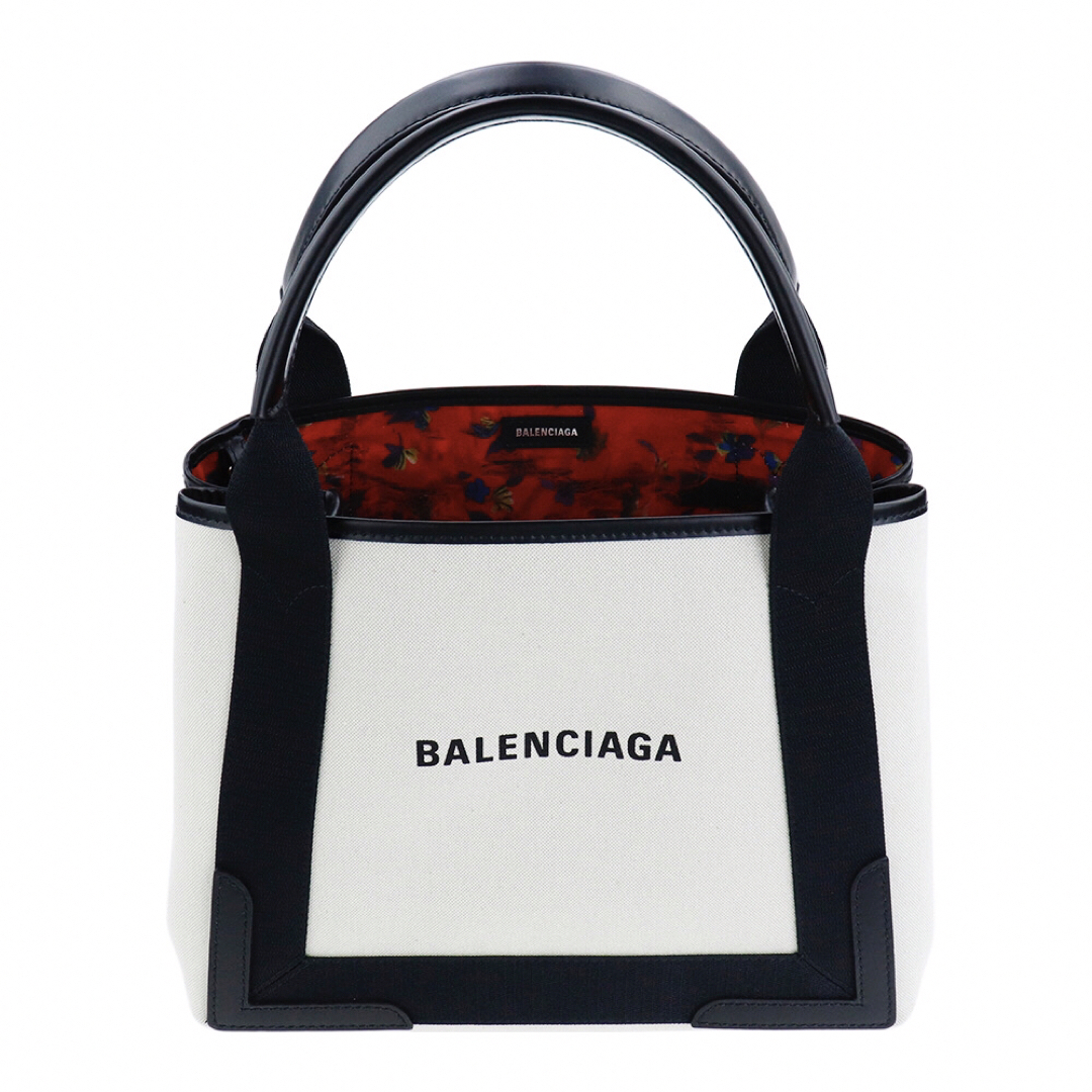 Balenciaga(バレンシアガ)のバレンシアガ バッグ ネイビーカバス S ナチュラル 花柄 トート コットン レディースのバッグ(トートバッグ)の商品写真