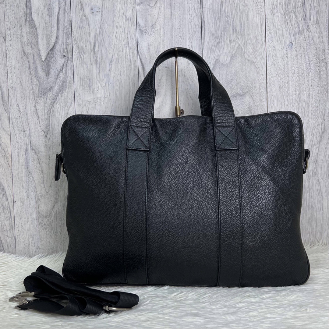 Giorgio Armani(ジョルジオアルマーニ)の美品♡A4可♡GIORGIO ARMANI レザー 2way ビジネスバッグ メンズのバッグ(ビジネスバッグ)の商品写真