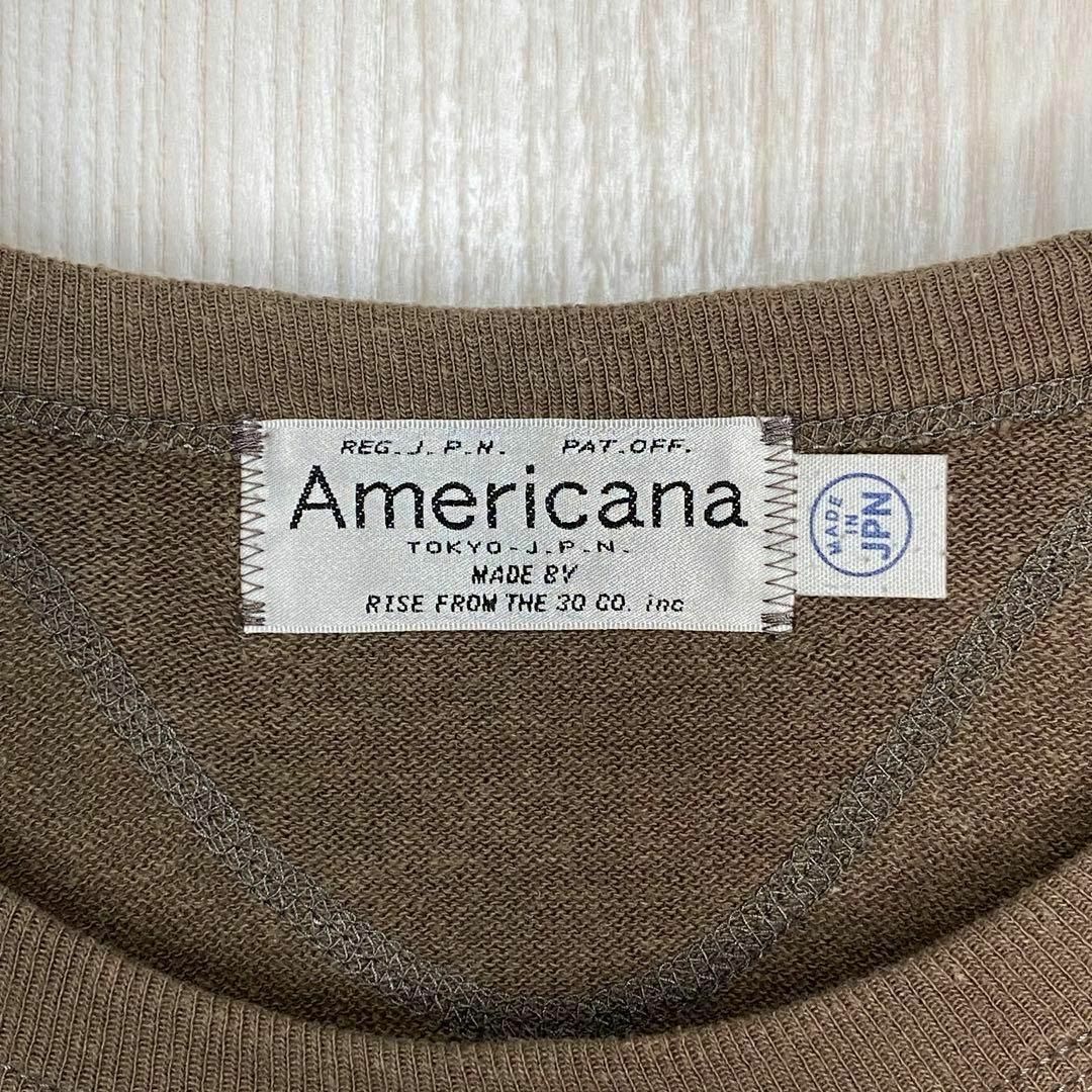 AMERICANA(アメリカーナ)の【ヘビロテ】Ameriacna 七分袖 ボートネック ロングカットソー レディースのワンピース(ひざ丈ワンピース)の商品写真