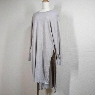 スピックアンドスパン(Spick & Span)の【スピックアンドスパン】ワンピース　ニット　スリット　綿　カシミヤ　ロング(ひざ丈ワンピース)