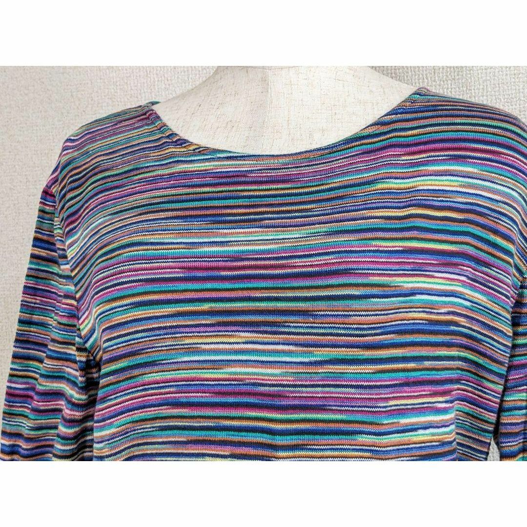 MISSONI(ミッソーニ)の【ミッソーニ】ニット　42　XL　丸首　クルーネック　トップス　イタリア製 レディースのトップス(Tシャツ(長袖/七分))の商品写真