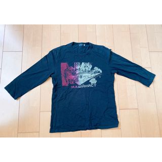 ボイコット(BOYCOTT)のBOYCOTT ボイコット 七分丈 プリント ロングTシャツ ブラック(Tシャツ/カットソー(七分/長袖))