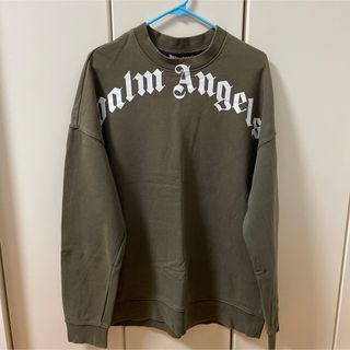 パームエンジェルス(PALM ANGELS)のPalm Angels  スウェット　トレーナー　カーキ　緑(パーカー)